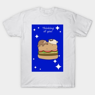 "Thinking of You" Sloth and Pug Burger T-Shirt